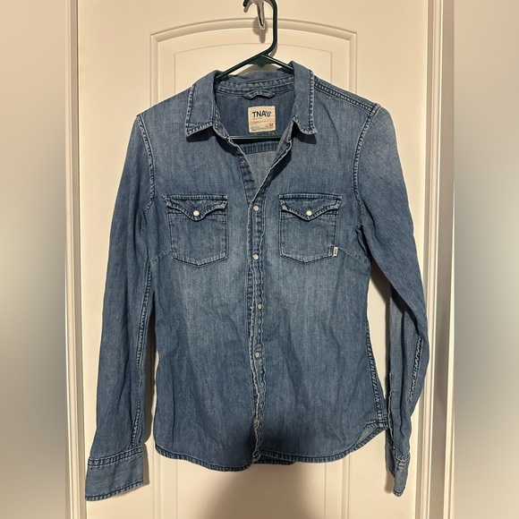 TNA denim button down - Picture 2 of 4